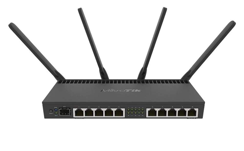 MikroTik RB4011iGS+5HacQ2HnD-IN Wireless Router, Dual-band 2.4/5GHz, 10x Gigabit Ethernet, PoE, RouterOS