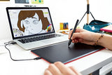 WACOM Tablette graphique One by Wacom à crayon - USB - Noir, Rouge
