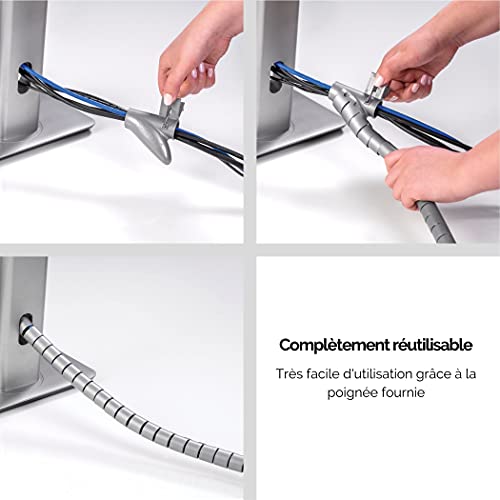 FELLOWES CableZip™ - Rassembleur de câbles - Gris