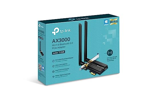 TP-LINK ARCHER TX50E Carte réseau sans fil PCI-e WIFI 6 AX3000 + BlueTooth 5.0