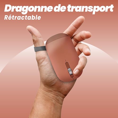 TNB COLOR - Souris sans fil double mode de connexion - rouge
