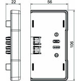 OBO EMBOUT RAPID 45-2 GK 100x53 PVC BLANC