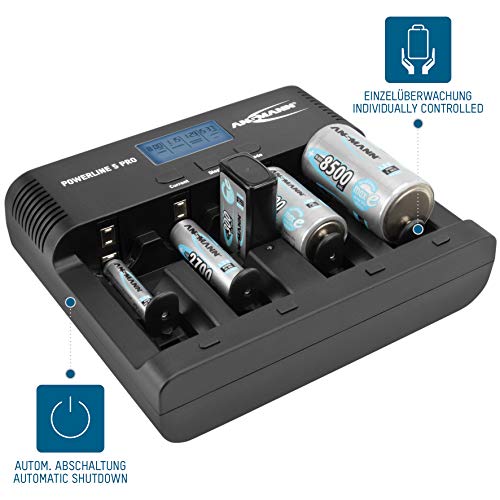 ANSMANN Chargeur de piles Powerline 5 Pro secteur et voiture