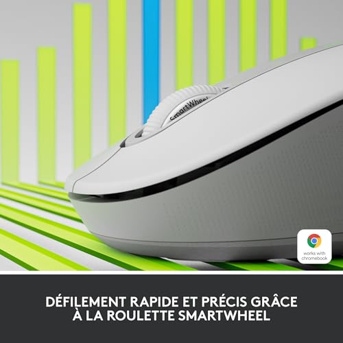 LOGITECH Signature M650 Mouse optical 5 buttons wireless Bluetooth 2.4 GHz Bolt USB receiver off-white