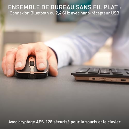 CHERRY Pack clavier & souris DW 9100 sans fil noir/bronze,