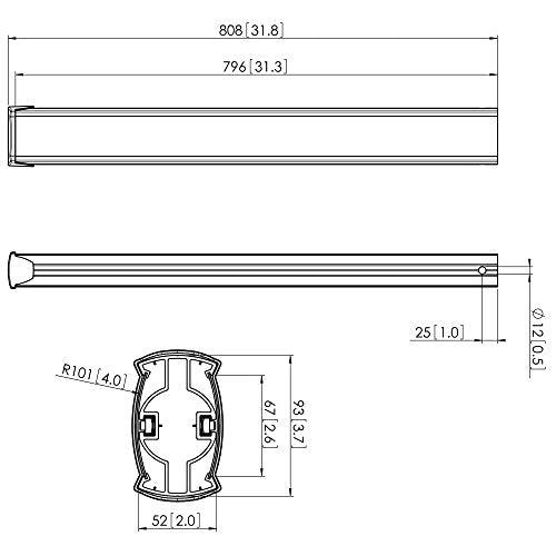 PUC 2508 Black/Tube 80cm