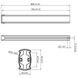 VOGEL s Tube basique PUC 2508B noir, 80 cm