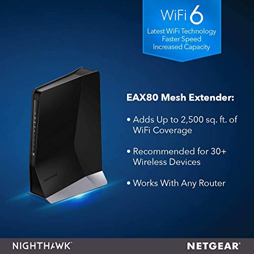 NETGEAR EAX80 Répéteur WiFi 6  Mesh Nighthawk AX6000