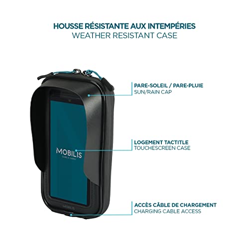 MOBILIS Housse résistante + Support Moto U.FIX pour smartphone - Noir