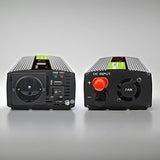 Green Cell Przetwornica napicia PowerInverter LCD 12 V 500W/1000W Przetwornica samochodowa z wywietlaczem - czysty sinus adaptateur de puissance & onduleur Auto