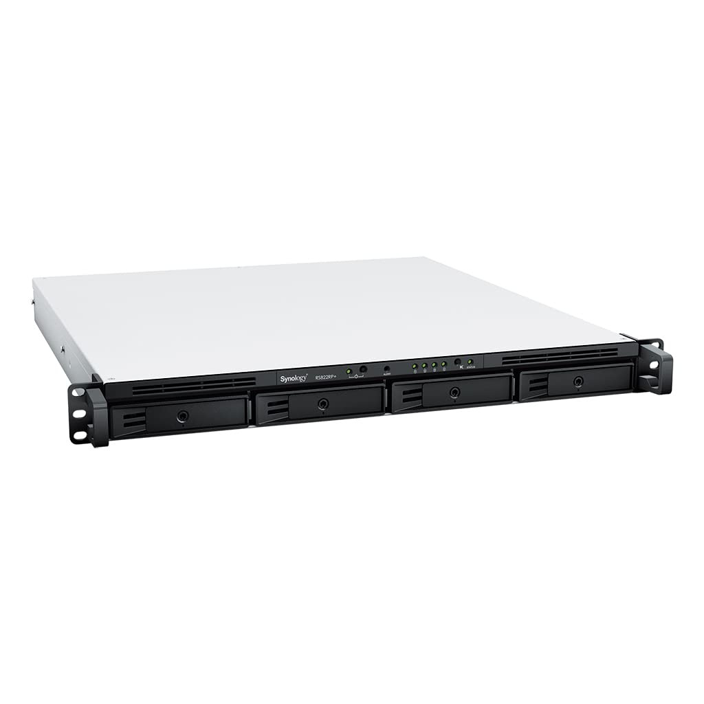 SYNOLOGY RS822RP+ 4-Bay NAS-Rackmount AMD Ryzen V1500B 4-core 2.2GHz 2Go DDR4 ECC SODIMM 2xUSB 3.2 RJ-45 4x1GbE