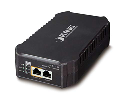 PLANET POE-175-95 séparateur voix-données Noir Connexion Ethernet, supportant l'alimentation via ce port (PoE)