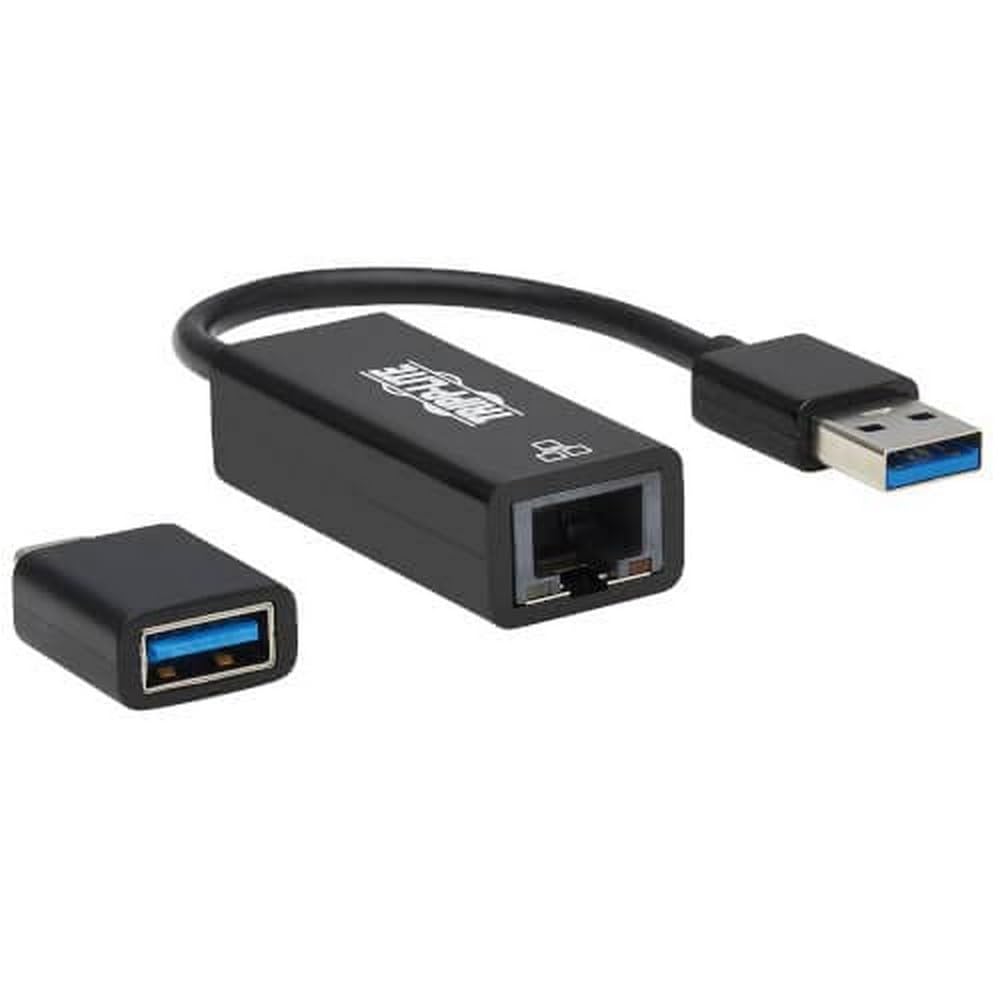 EATON USB-C USB-A to RJ45 Gigabit Ethernet Network Adapter 2xM/F USB 3.2 Gen 1 Black