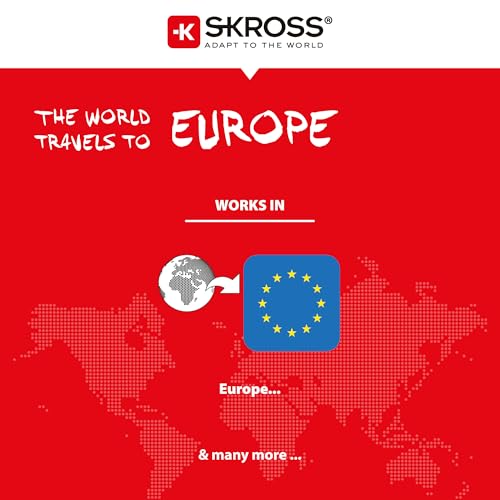 SKROSS WORLD TO EUROPE Adaptateur secteur tripolaire de voyage