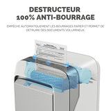 FELLOWES DESTRUCTEUR MICROSHRED LX211 BLANC COUPE MIRCROPARTICULES 230V EU/UK