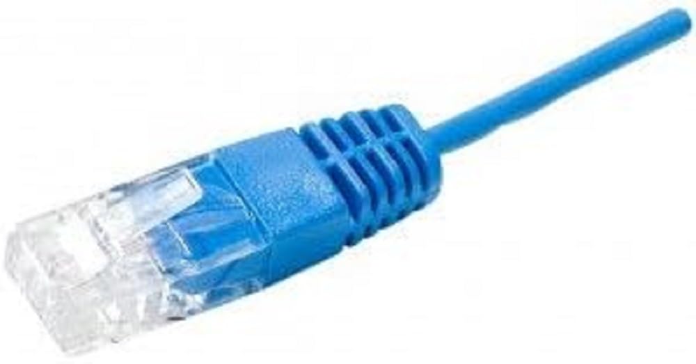 Cordon téléphonique RJ45 / RJ45 UTP 1 paire 4/5 bleu - 10 m