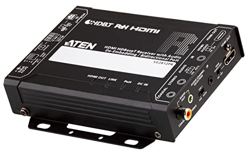 ATEN VE2812PR récepteur HDBaseT avec extraction audio / PoH bidirectionnel