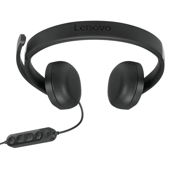 LENOVO 5000 Headset on-ear wired USB-C black Certified for Microsoft Teams