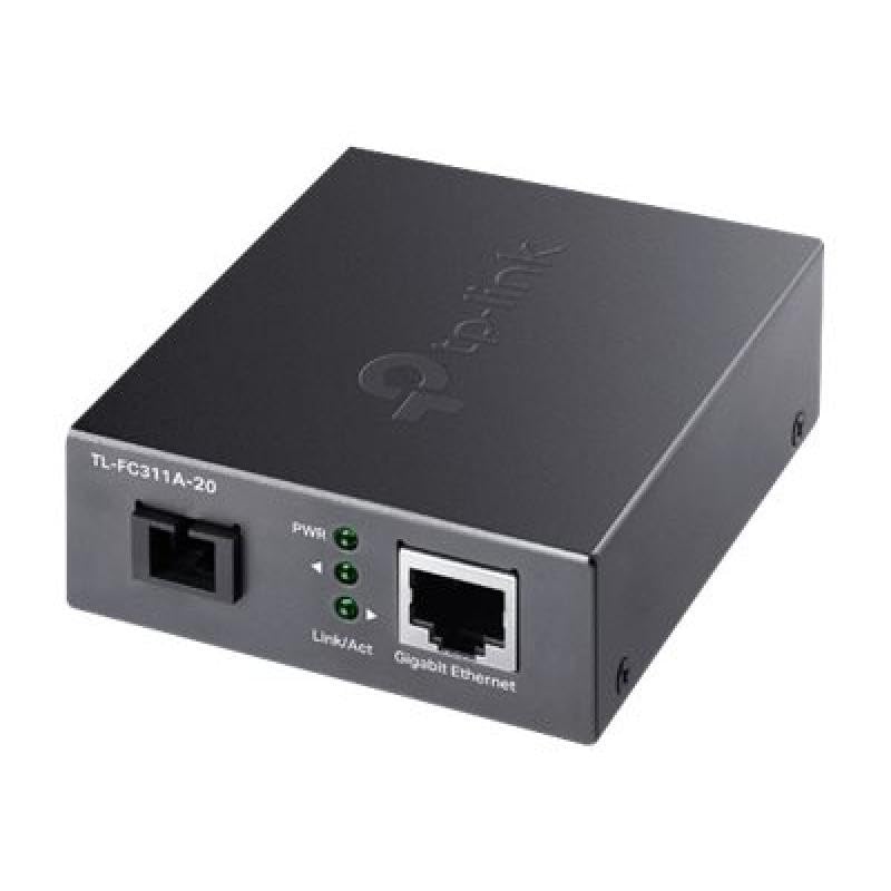 TP-LINK Omada 10/100/1000 Mbps RJ45 to 1000 Mbps Single-mode SC WDM Bi-Directional Fiber Converter