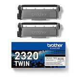 BROTHER TN2320 TWIN-pack black toners BK 2600pages/cartridge