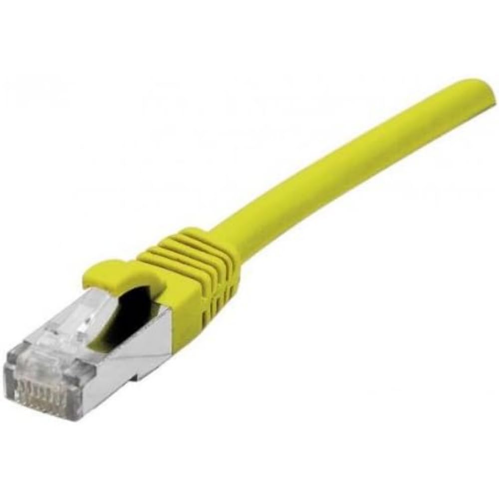 Cordon RJ45 catégorie 6A S/FTP LSOH snagless jaune - 0,15 m