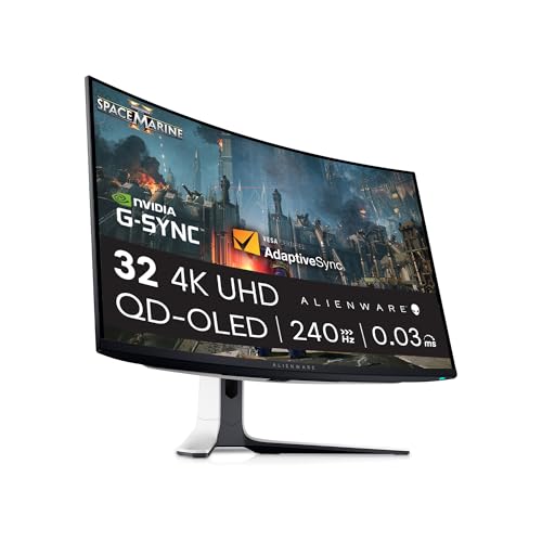 Alienware AW3225QF écran plat de PC 81,3 cm (32") 3840 x 2160 pixels 4K Ultra HD QDOLED Noir, Blanc
