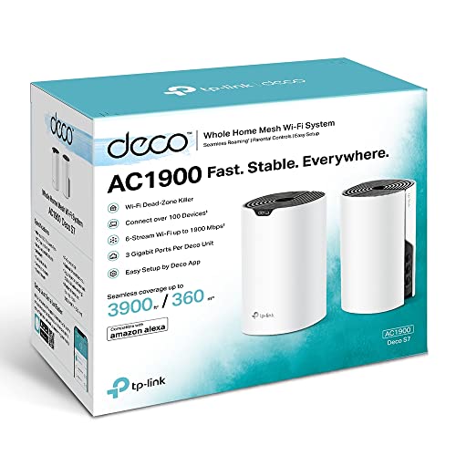 TP-Link Deco S7 (3-pack) Bi-bande (2,4 GHz / 5 GHz) Wi-Fi 5 (802.11ac) Blanc, Noir Interne