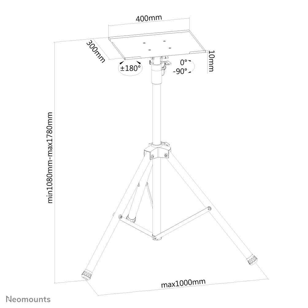 NEOMOUNTS NS-FS200BLACK Support au sol 10-32p