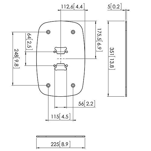 PFF 7060/Floor mounting plate Silver