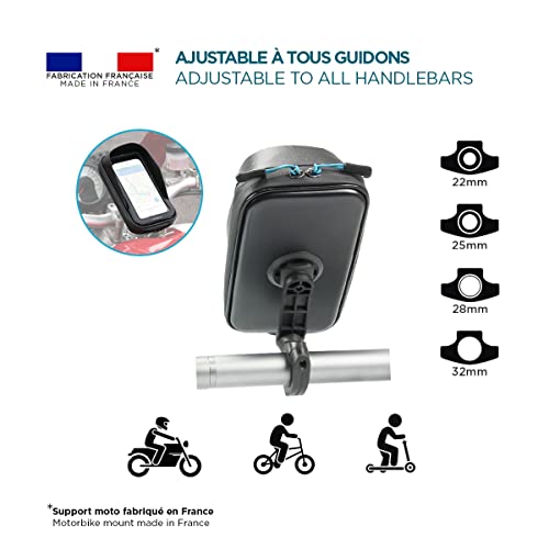 MOBILIS Housse résistante + Support Moto U.FIX pour smartphone - Noir