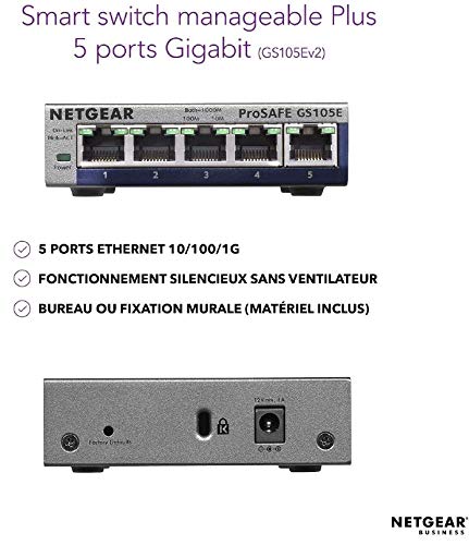 Prosafe Gigabit Plus Switch GS105E 5Port