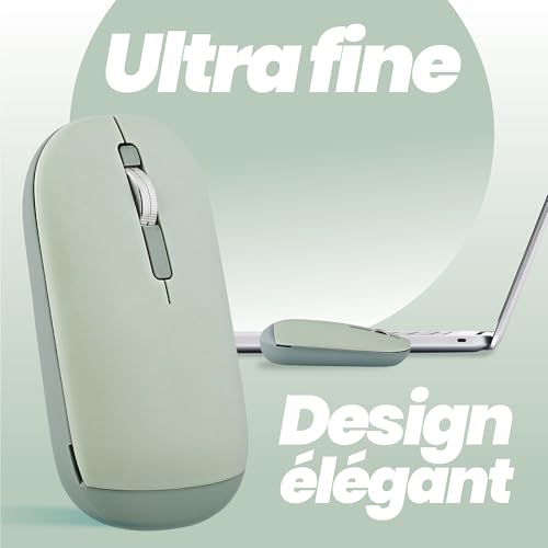 TNB COLOR - Souris sans fil double mode de connexion - vert