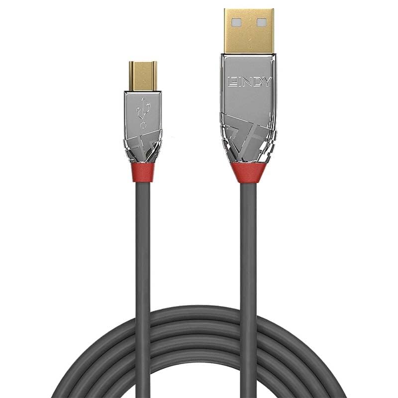 LINDY 1m USB 2.0 Type A/Mini-B Cable Cromo Line 480Mbit/s