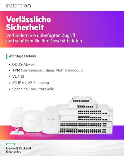HPE Networking Instant On 1830 48G 4SFP Switch Commutateur intelligent 48 x 10/100/1000 + 4 x Gigabit SFP de bureau