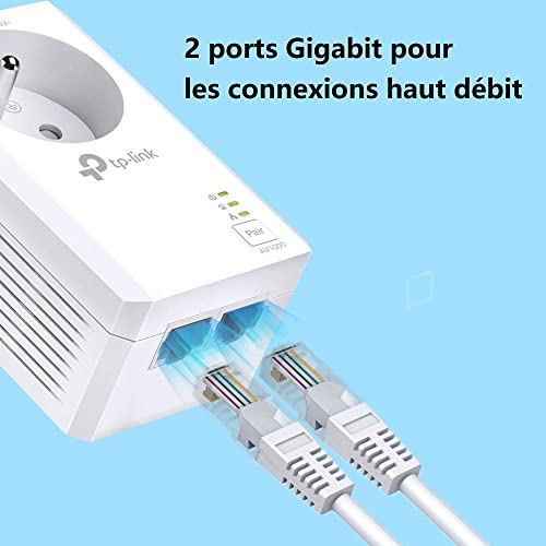 TP-LINK TL-PA7027P KIT CPL AV1000 à prise Gigogne 2p Gigabit