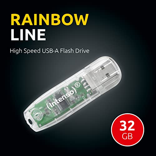 INTENSO Clé USB 2.0 Rainbow Line - 32 Go Transparent