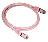 MCL Cordon de brassage RJ45 CAT 5e F/UTP - 1m Rose