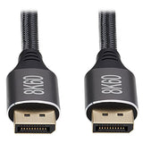 EATON TRIPPLITE DisplayPort 1.4 Cable - 8K UHD 60 Hz HDR HBR3 HDCP 2.2 4:4:4 BT.2020 M/M Black 3 ft. 0.91m