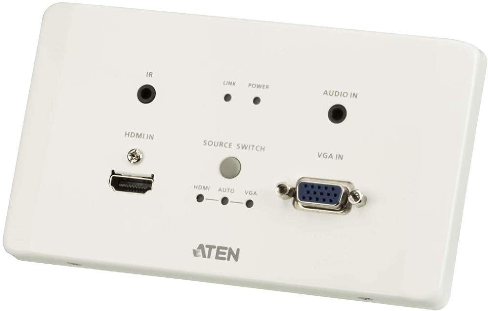 ATEN VE2812AEUT plaque murale HDBaseT HDMI et VGA