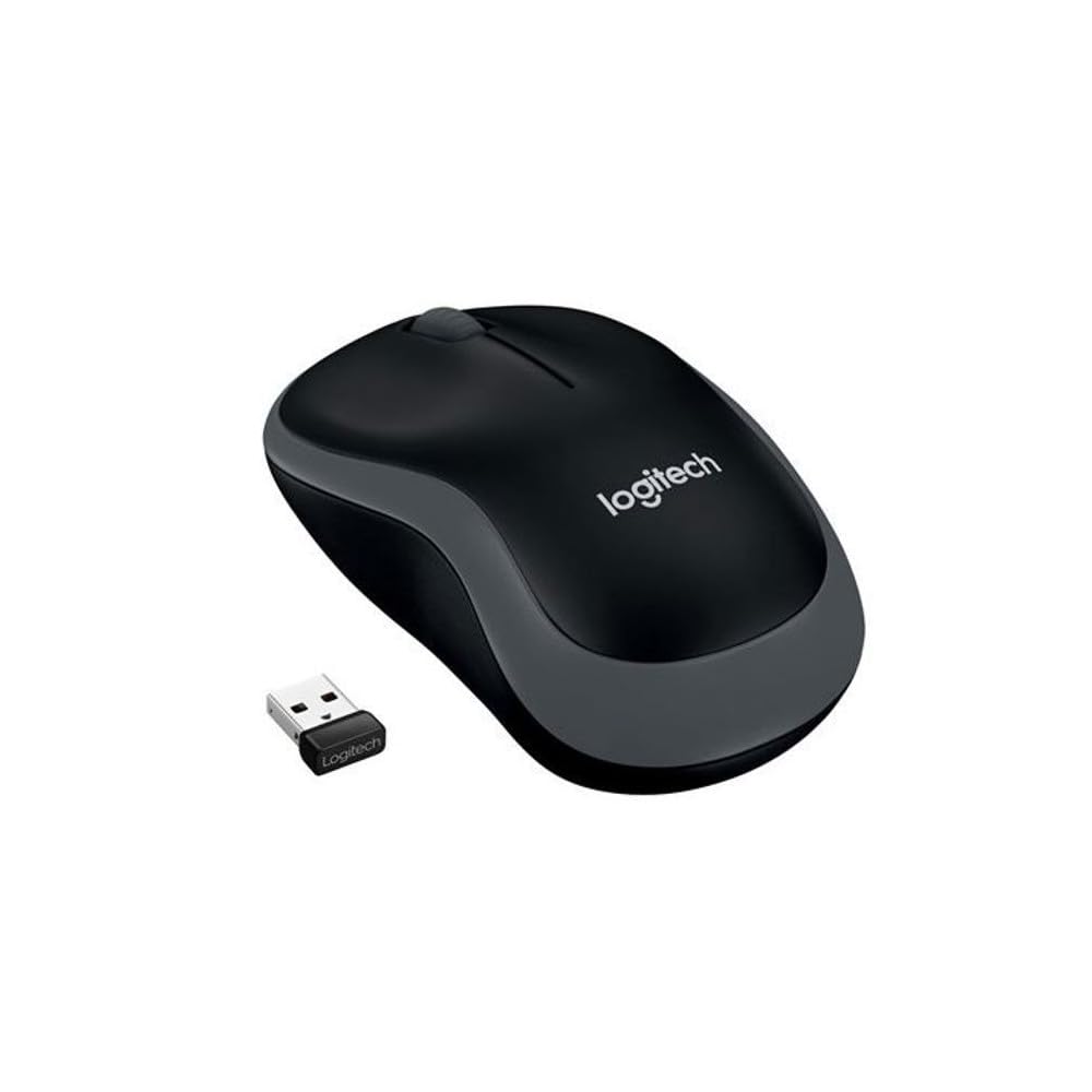 LOGITECH M185 Mouse optical wireless 2.4 GHz USB wireless receiver grey
