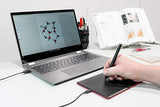 WACOM Tablette graphique One by Wacom à crayon - USB - Noir, Rouge