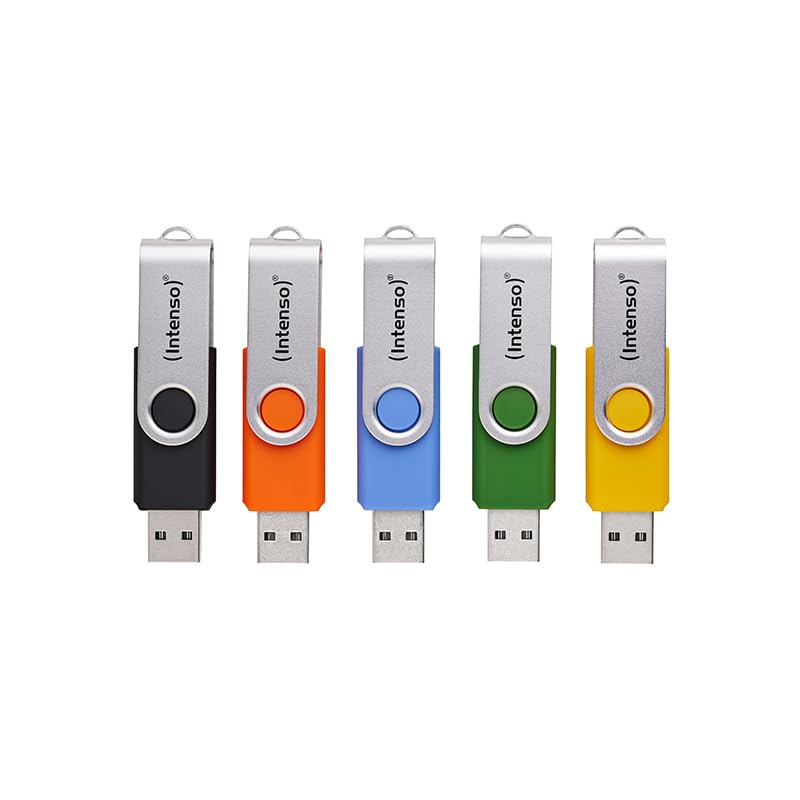 INTENSO Clé USB 2.0 Basic Line - Pack de 5 x 8 Go