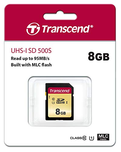 TRANSCEND Carte SDHC UHS I 500S Class 10 8 Go