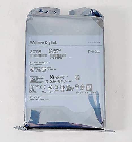 WD Ultrastar DC HC560 20TB 3.5 HDD SATA 512E SE 7200RPM 0F38785/WUH722020BLE6L4