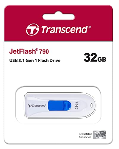 TRANSCEND Cle USB 3.0 JetFlash 790 - 32Go Blanc