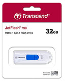 TRANSCEND 32Go Clé USB USB 3.1 Gen 1 Sans Capuchon - Blanc