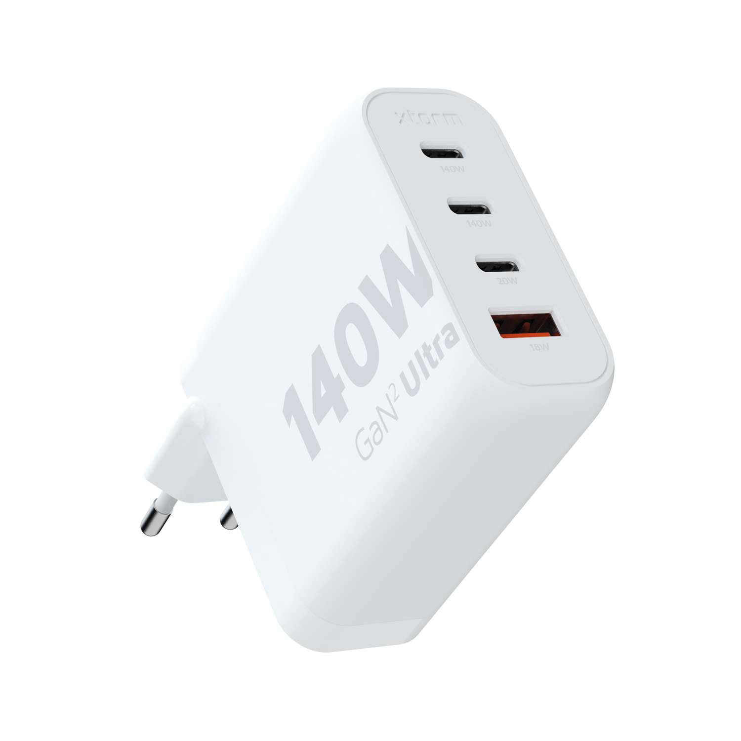 XTORM Chargeur mural écologique XEC140 140 W 4 ports USB-A USB-C PD certifié GRS