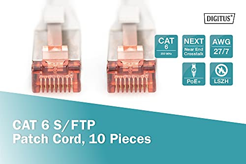 Digitus DK-1644-005-10 câble de réseau Gris 0,5 m Cat6 S/FTP (S-STP)