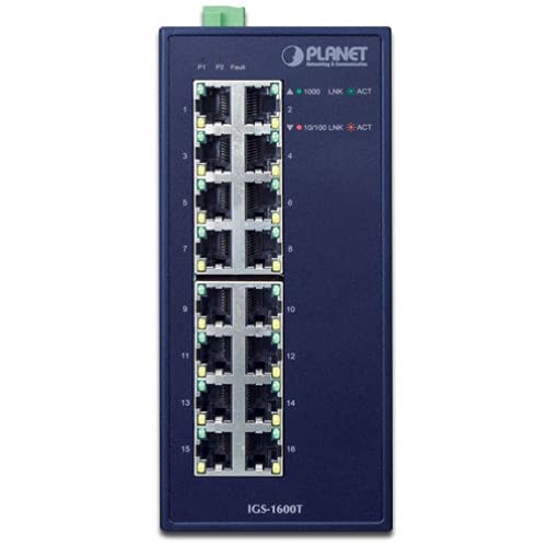 PLANET IGS-1600T commutateur réseau Non-géré L2 Gigabit Ethernet (10/100/1000) Bleu