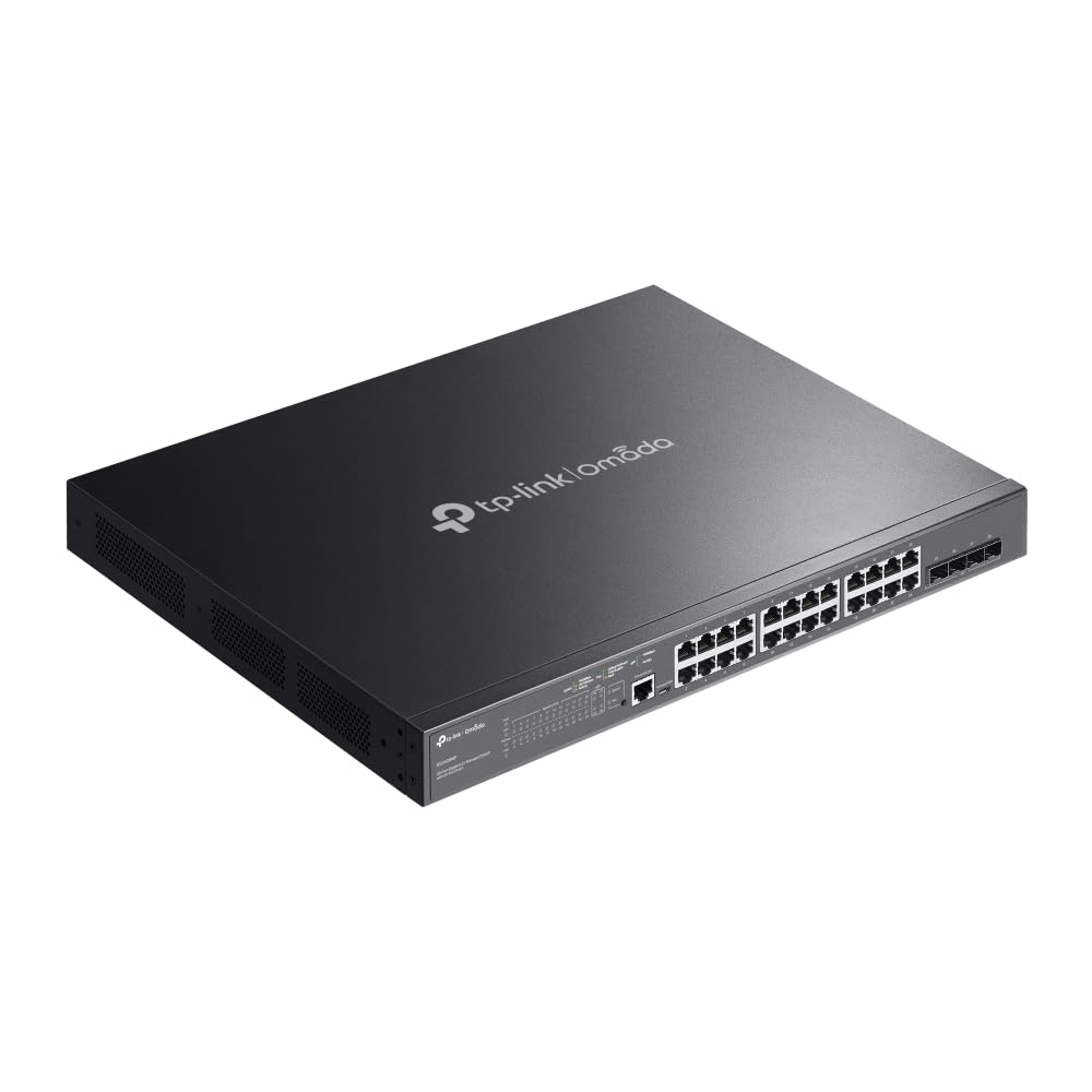TP-LINK JetStream 28-Port Gigabit L2+ Managed Switch with 24-Port PoE+